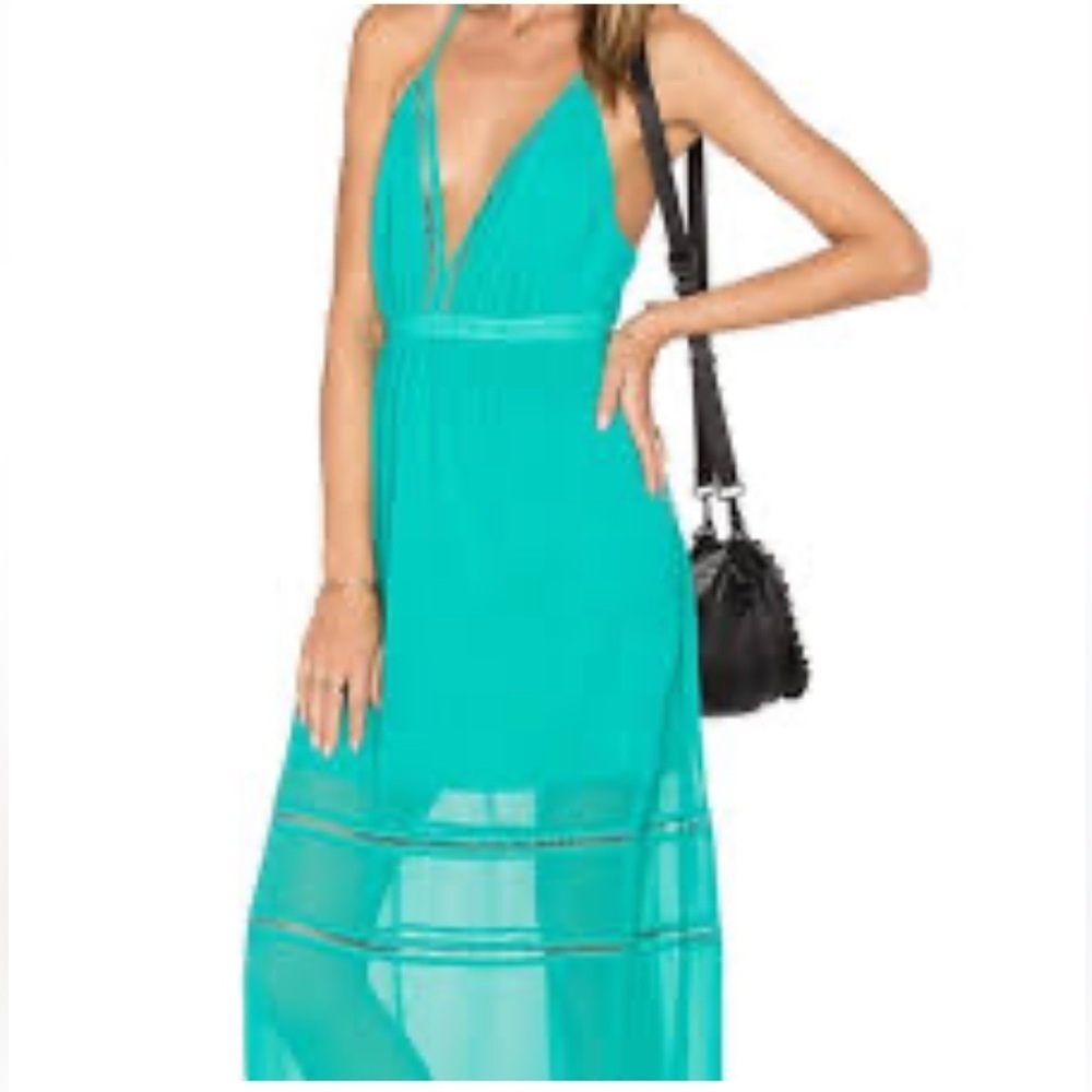 Lovers + Friends Turquoise Lunar Maxi Dress‎ Size XS